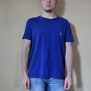 Polo Royal Blue Single Stitch Pocket Tee Shirt